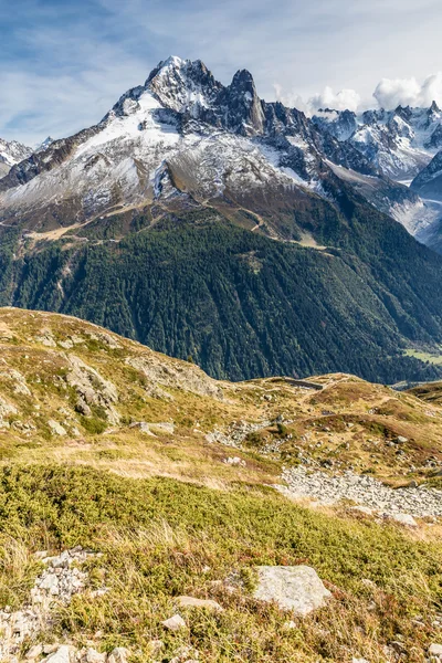 Mountain Range With Aiguille Verte - France — Stockfoto