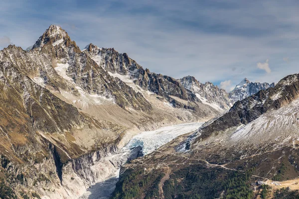 Glaciar d Argentiere Y Cordillera-Francia — Foto de Stock