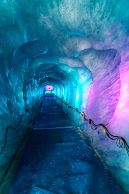 Ice Cave In Mer De Glacer Glacier-Chamonix,France clipart