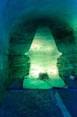 Buz Mer De Glace mağara-Fransa şömine yaptı