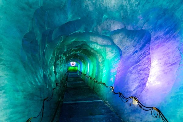 Ice Cave In Mer De Glacer Glacier-Chamonix,France — Stock Photo, Image