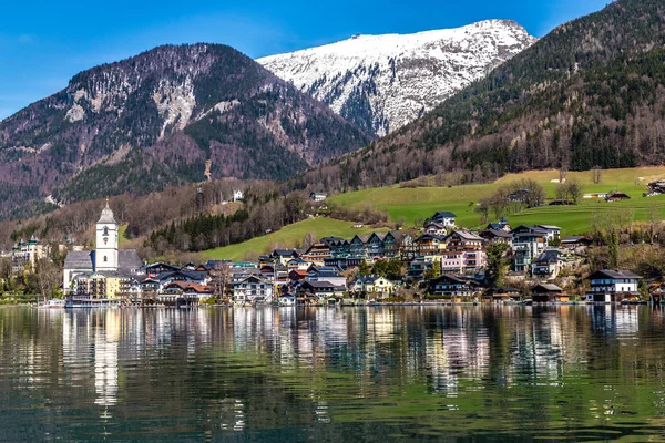 Wolfgang-tó Village, Grosser Hollkogel-Ausztria — Stock Fotó