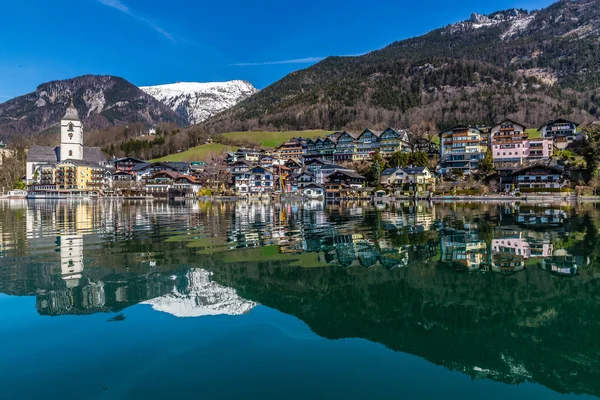 Wolfgang-tó Village, Grosser Hollkogel-Ausztria — Stock Fotó