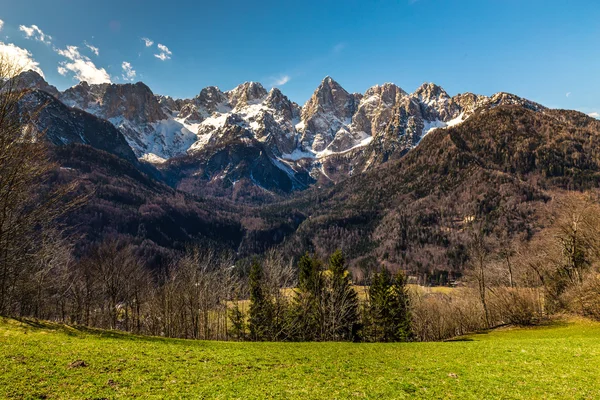 Spik dağ Kuzey yüz üzerinden Martuljek-Slovenya — Stok fotoğraf