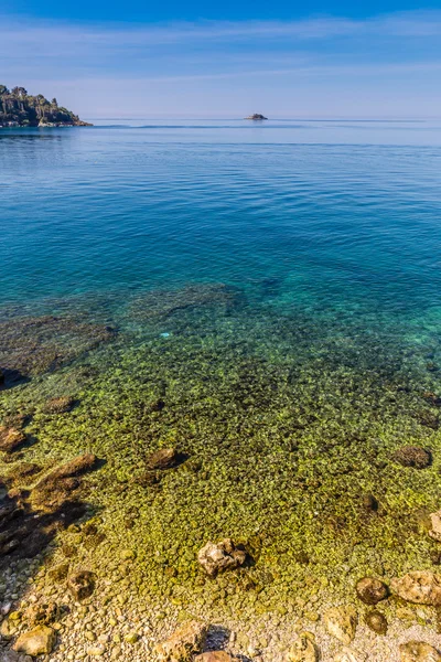 Piękny pobrzeże podróż w pobliżu Rovinj Istria, Chorwacja — Zdjęcie stockowe