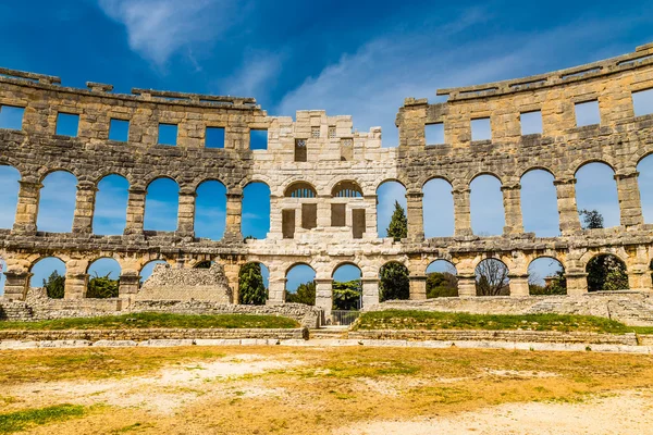 Римського амфітеатру Пули Арена Пули Істрія, Хорватія — стокове фото