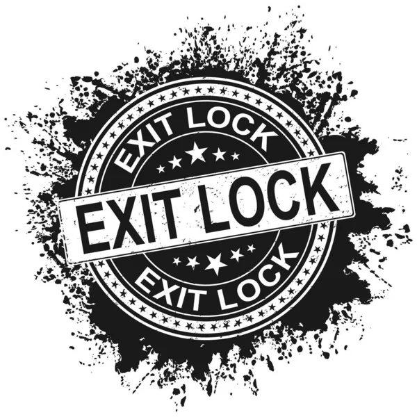 EXIT LOCK zoufalý grunge styl razítko na bílém pozadí — Stockový vektor