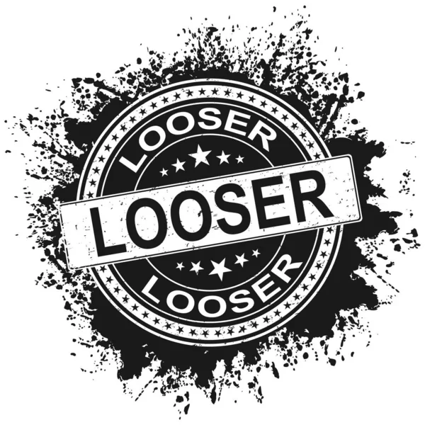 Σφραγίδα σφραγίδα με τίτλο Loser διάνυσμα σε λευκό φόντο — Διανυσματικό Αρχείο