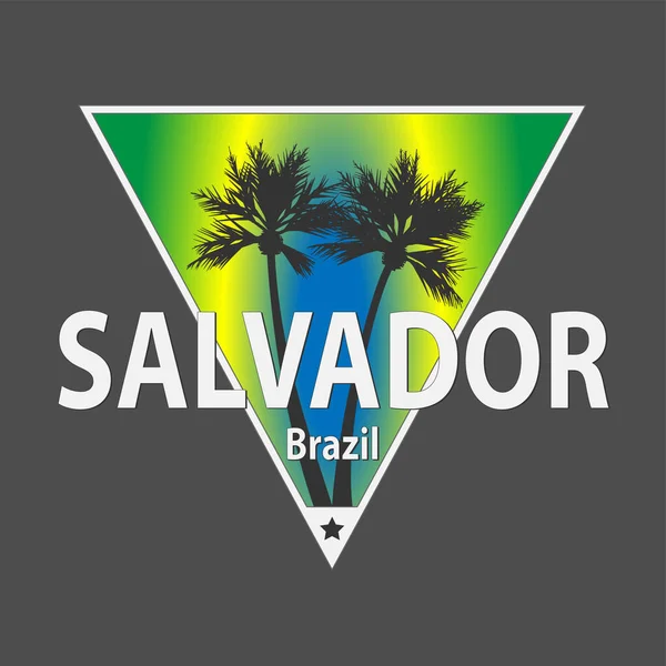 Vector Salvador razil embleem Tee Design logo — Stockvector