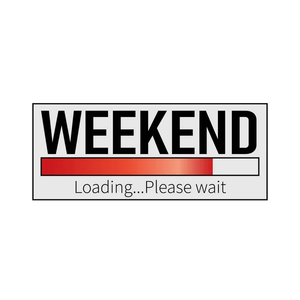 Weekend loading please wait icon on a white background — Stock Photo, Image