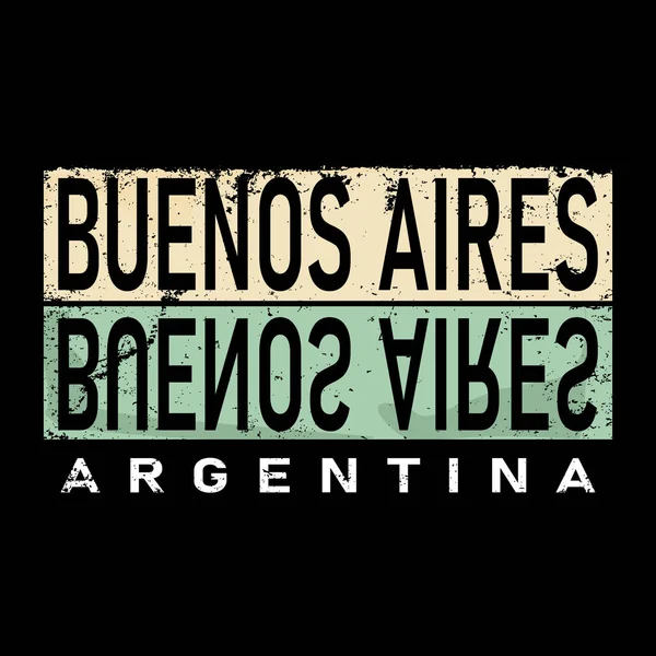 Buenos aires, projekt koszulki na białym tle — Wektor stockowy