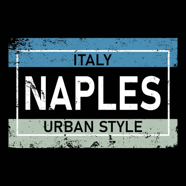 Naples. Multicolored bright colorful contrast isolated inscription. Italian Naples for prints on clothing, t-shirts, banner, flyer, cards, souvenir. Rainbow colors. Naples lettering — Stock Vector