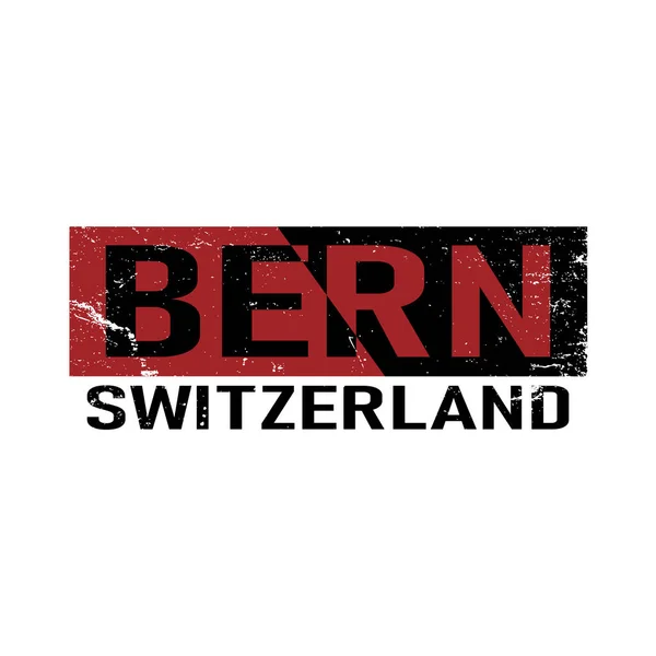 Місто Берн, Швейцарія. Редагування векторного дизайну.. — стоковий вектор