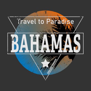 Bahamalar cenneti Karayipler plaj palmiyesi rengarenk