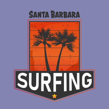 Santa Barbara Plajı, Kaliforniya - Gömlek baskısı için sanat