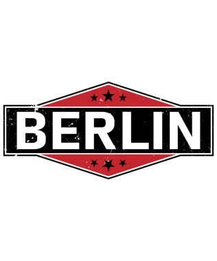 Berlin Şehri Tee Element Grafik Tişört İzi Vektör Çizimi Tasarımı