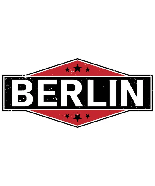 Berlin stad tee element grafisk t skjorta tryck vektor illustration design — Stock vektor