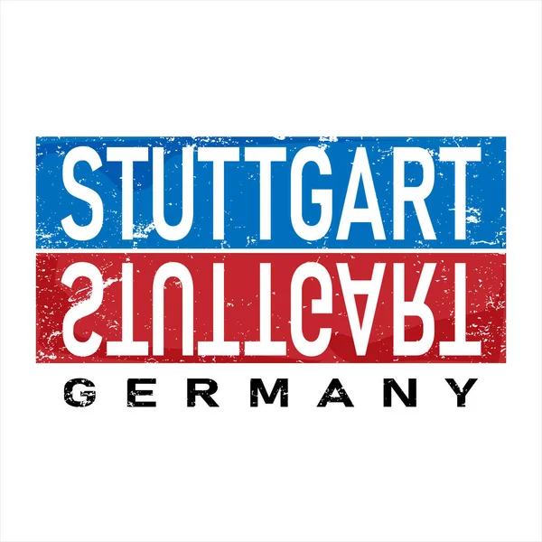 Stuttgart City in Deutschland Schriftzug Text. Vector Illustration Logo Text für Webseite, Druck und Werbung — Stockvektor