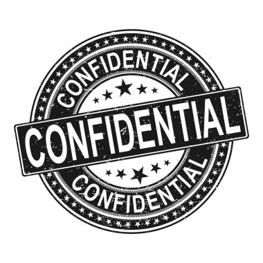 Beyaz vektör illüstrasyonunda izole edilmiş gizli kauçuk damga