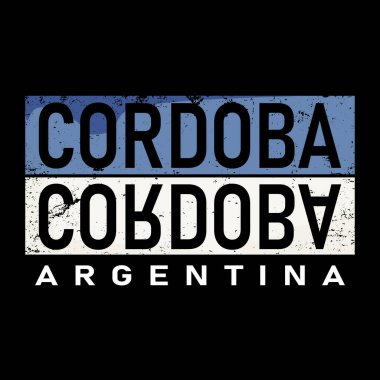 Orijinal tarzda Cordoba Argentina harfleri. Baskı, reklam, kimlik için şehir tipografik yazı tipi