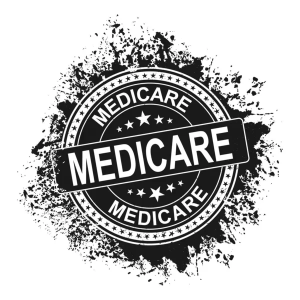 Medicare grunge καουτσούκ σφραγίδα διάνυσμα απεικόνιση απομονωμένη — Διανυσματικό Αρχείο