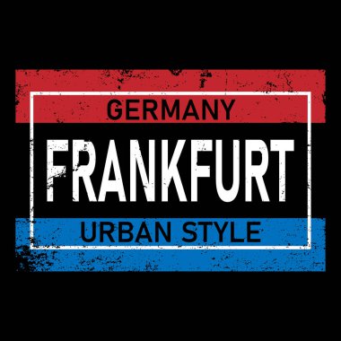 Frankfurt ana vektör harfleri Almanca, Almanca adı Frankfurt am Main. Alman şehir adı ve şehir hecelemesi. Seyahat kavramı.