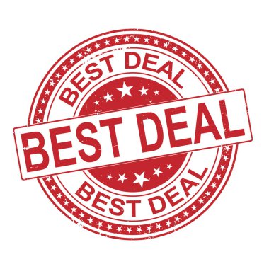 Pul içinde en iyi anlaşma, vektör illüstrasyon yazılı soyut grunge kauçuk damga