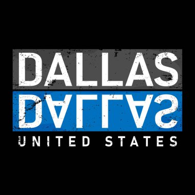 Siyah renk ve stilde Dallas Kaligrafi Logosu