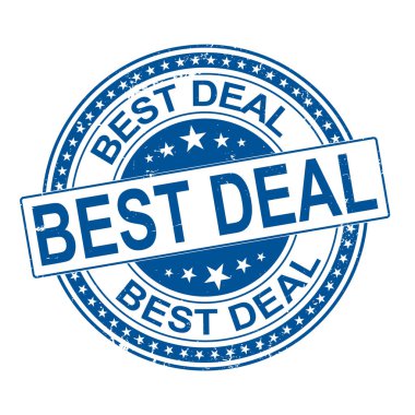 Pul içinde en iyi anlaşma, vektör illüstrasyon yazılı soyut grunge kauçuk damga