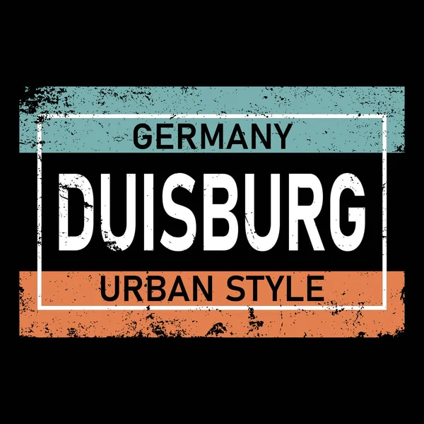 Duisburg Німецький міський логотип вектора. Сучасна типографія. — стоковий вектор