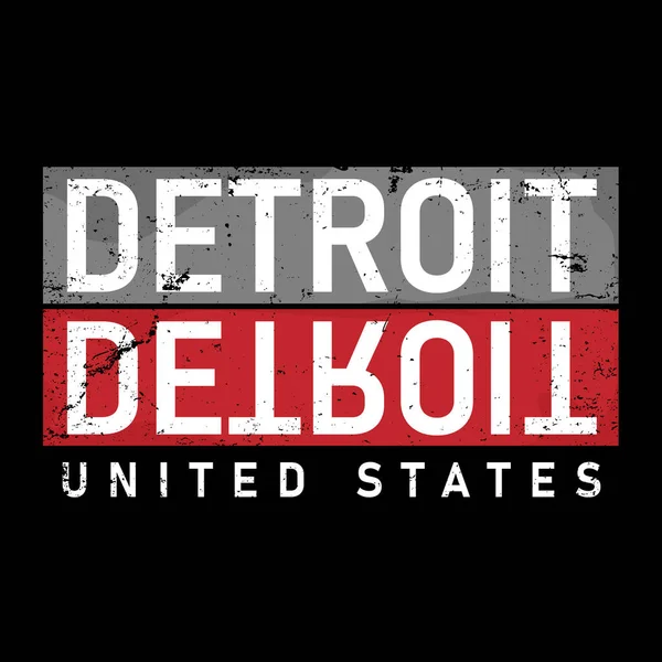 Detroit City Typografie vector ontwerp. Groeten voor T-shirt, poster, kaart en meer — Stockvector