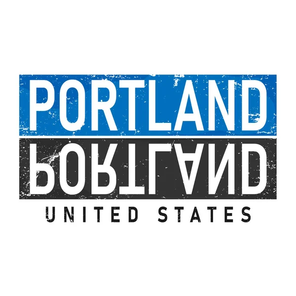 Portland typografie design vector, pro tričko, plakát a další použití — Stockový vektor