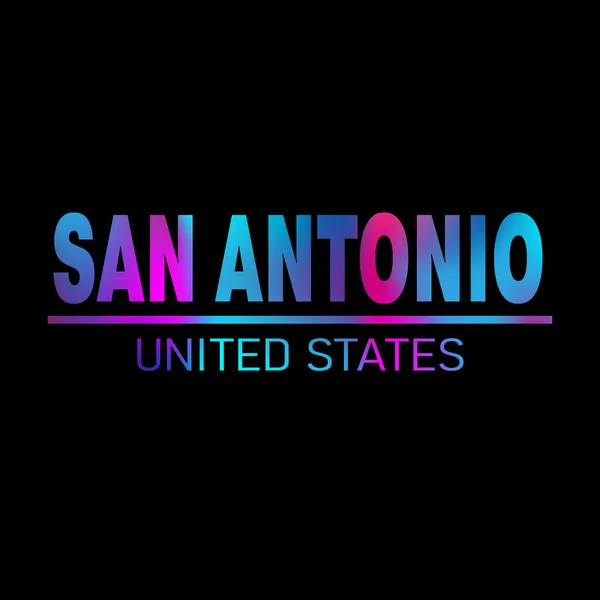 San Antonio stad naam ontwerp. Creatief vintage typografie poster concept — Stockvector