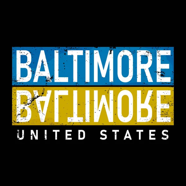 Baltimore typografie design vector, voor t-shirt, poster en andere toepassingen — Stockvector