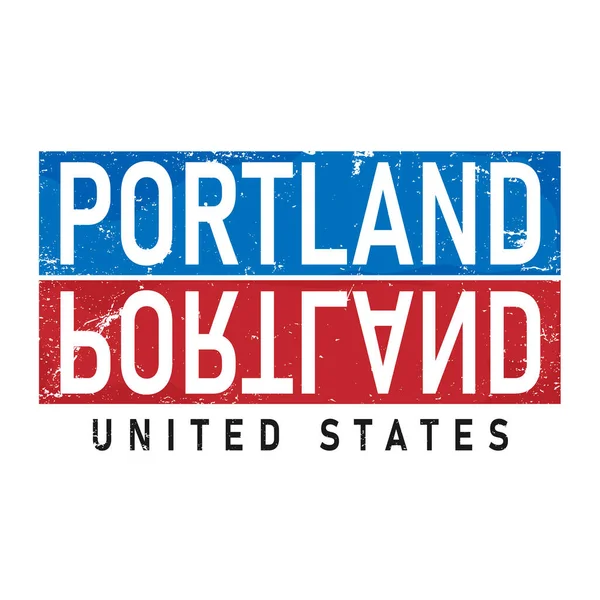Portland Oregon.Vintage en typografie ontwerp in vector illustratie. Kleding, t-shirt, kleding en ander gebruik.Eps10 — Stockvector