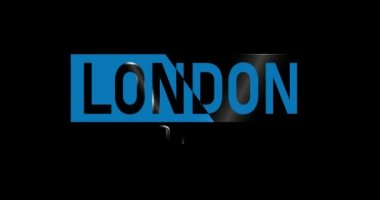 Parlak efektli gerçekçi logo Londra 4k çözünürlüğü