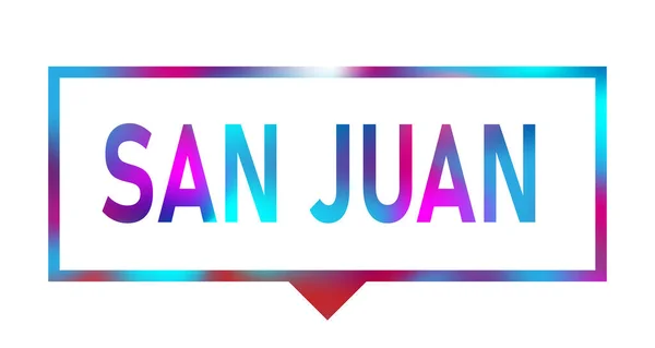 San Juan signo o sello sobre fondo blanco, ilustración vectorial — Vector de stock