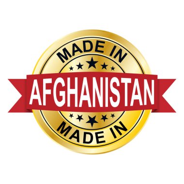 Afganistan 'da üretilen altın markanın tasarım etiketi.
