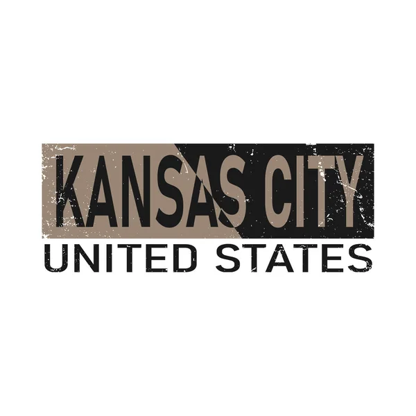 Kansas City retro vintage vector illustratie. Goed voor wenskaart en t-shirt print, flyer, poster design, mok. — Stockvector