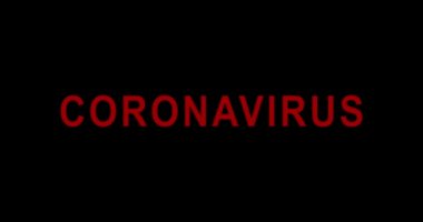 4k video animasyonu CORONAVIRUS hata etkisi metni