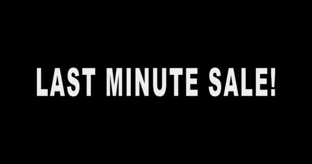 Vente de dernière minute néon panneau bannière arrière-plan pour la vidéo promo. concept de vente et de liquidation — Video
