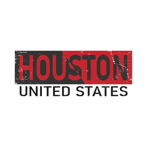 Houston rode typografie ontwerp vector, voor t-shirt, poster en andere toepassingen — Stockvector