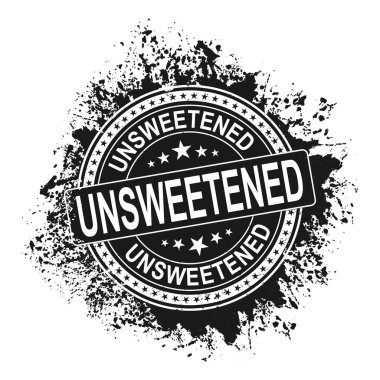 black Unsweetened splash ink rubber stamp on white clipart