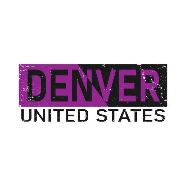 Denver City Typography vector design. Greetings for T-shirt, poster, card and more — Stock Vector