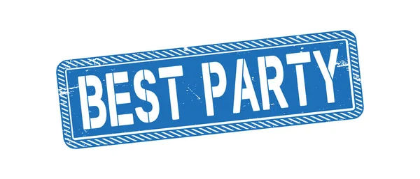 BEST PARTY Rubber Stempel Vektor über weißem Hintergrund. — Stockvektor