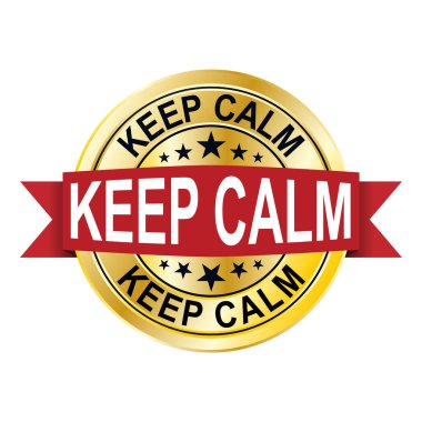 Sakin ol ikon. Beyaz arkaplanda internet düğmesi. EPS10 vektörü.