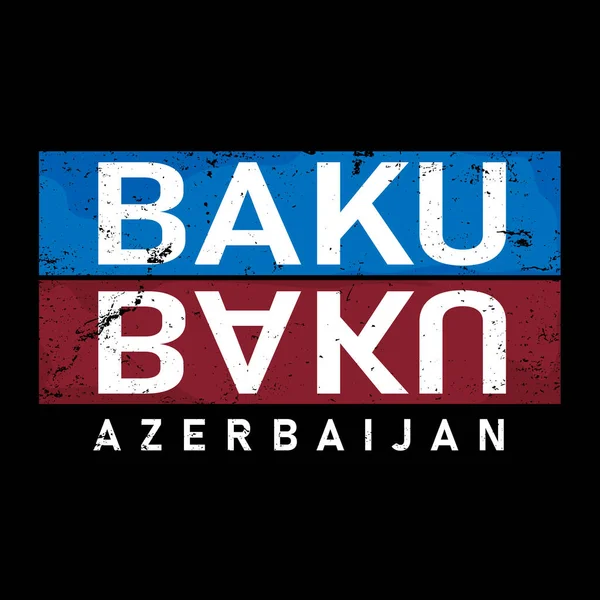 Baku, text design. Vektortypografi affisch. Användbar som bakgrund. — Stock vektor