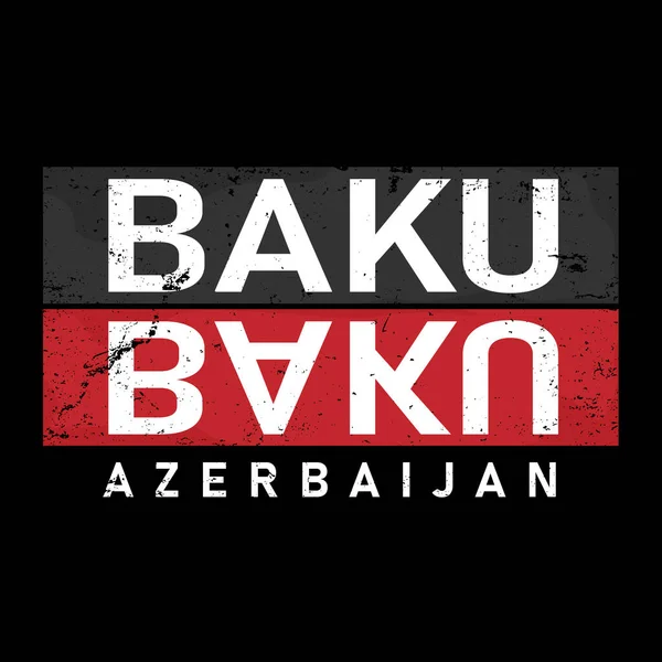 Baku, text design. Vektortypografi affisch. Användbar som bakgrund. — Stock vektor