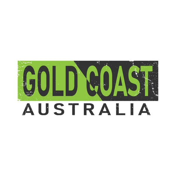 Surfsport guldkust Australien typografi, T-shirt grafik, vektorer — Stock vektor