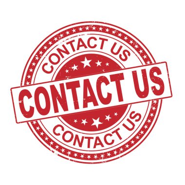 Bizimle bağlantı kur. Damga. yuvarlak grunge vintage bizimle temas imzala